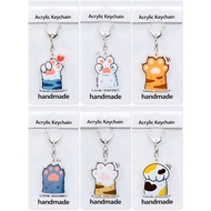 Anime Merchandise Cute Cat Paw Acrylic Keychain Cute Cat Paw Paw Pendant Pendant