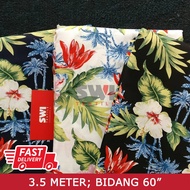 Kain Cotton English Bunga Raya Pasang 3.5 Meter Bidang 60” +- T321