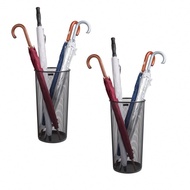 Umbrella Stand, Entryway, Metal, 10.25"L X 10.25"W X 19.5"H, 2-Pack, Black