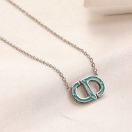Casual Necklace Chain Letter Logo Choker Titanium Steel Pendant Elegant Men Women Jewelry ZG1989