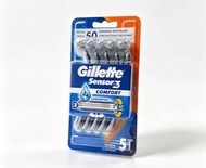 Gillette Sensor3 comfort吉列三層刀片即棄式剃鬚刀（5支裝）