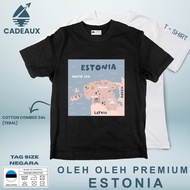 ESTONIA 1 SOUVENIR T-Shirt Cotton Combed 24s SOUVENIR PREMIUM GIFT