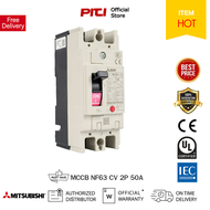 【PRO】 Mitsubishi NF63 CV 2P 50A Molded Case Circuit Breaker (MCCB) เบรกเกอร์ มิตซูบิชิ ต้องที่ PITIGROUP