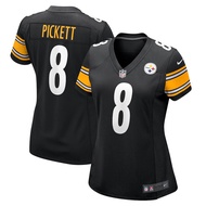 เครื่องเหล็ก Pittsburgh 2022 #8 Nfl เสื้อยืดคอกลม พิมพ์ลาย Pickett-women's play สําหรับผู้หญิง