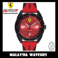 (100% Original) Scuderia Ferrari 0830517 Forza Quartz Analog Red Dial Silicone Strap Watch (2 Years 