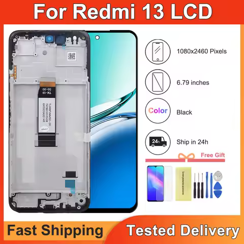 6.79'' for Redmi 13 Display For Xiaomi Redmi 13 Lcd 2404ARN45A, 24040RN64Y Display Touch Screen Digi