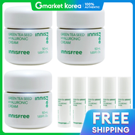 Innisfree | Innisfree Green Tea Seed Hyaluronic Acid Cream 3pcs + (Green Tea Serum 15ml x 5pcs Gift)