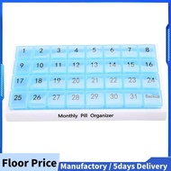 Monthly Pill Organizer 31 Compartments, 1 Per Day, 4 Week Full Month 31 Day Pill Organizer