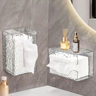 Glacier Tissue Box - Wall Mounted Luxury Tissue Holder With Unique Glacier Pattern, Multi-Functional