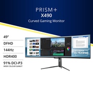 PRISM+ X490 | 49" 144Hz HDR400 Super Ultrawide DFHD Curved 32:9 [3840 x 1080] FreeSync Gaming Monito