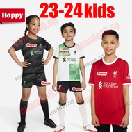 Top Quality 2023-2024 Liverpool Home  Soccer Jersey Red Children's Kids 23-24 LIverpool LFC Away Football Jersey for Kids