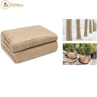 [ISHOWMAL-SG]40 Inch by 10 Foot Natural Jute Burlap Roll Natural Fabric for Garden and Crafts-New In