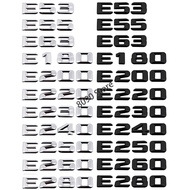 Metal Car Rear Sticker for Mercedes Benz Letter E53 E55 E63 E180 E200 E220 E230 E240 E250 E260 E280 