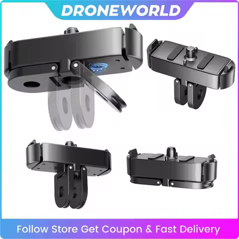 For Gopro 13 Black Magnetic Quick Release Base Mount Aluminum Alloy Extension Adapter Holder Bracket