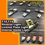 T15 T10 Festoon Automotive LED Bulbs W16W W5W Reverse Light License Plate Light Braking Light Interi