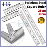 (Per Pc) L-Square 10" 12" Squala Steel Ruler L Square Angle Ruler