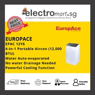 EuropAce EPAC 12Y6 4-In-1 Portable Aircon (12,000 BTU)