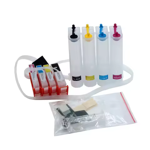 4Color HP670 HP670XL Ciss System for HP Deskjet Ink Advantage 3525 4615 4620 4625 5525 6526 Printer 