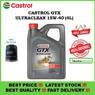 CASTROL GTX ULTRACLEAN 15W40 for Petrol and Diesel Vehicles (4L) (100% ORIGINAL)