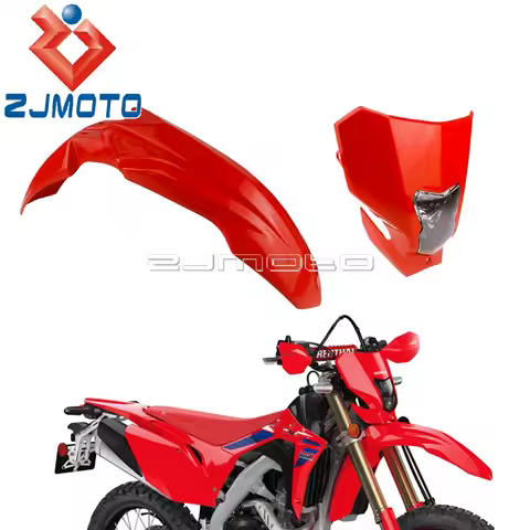 Red Dirt Trail Bike Dual Sport Head Light Enduro MX Fender Mud Guard For Honda CRF Rally 250 450 CRF