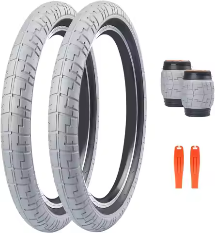 ZUKKA 20 x 2.4 Bike Tire 2 Pack 20 Inch Bike Tires Folding Replacement Tire for Kids Bike, MTB Mount