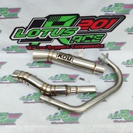 Kou Mahachai Canister SUPERR open pipe 51mm for Tmx 125 155 Rusi tc 125 155 Bajaj ct 100 125 Sniper135 Sniper150 Raider 150 carb /fi Euro 125 150 Pinoy 125 150 Canister pipe big elbow AHM Redleo Aun Charama Nueng Navin Nlk Daeng sai4