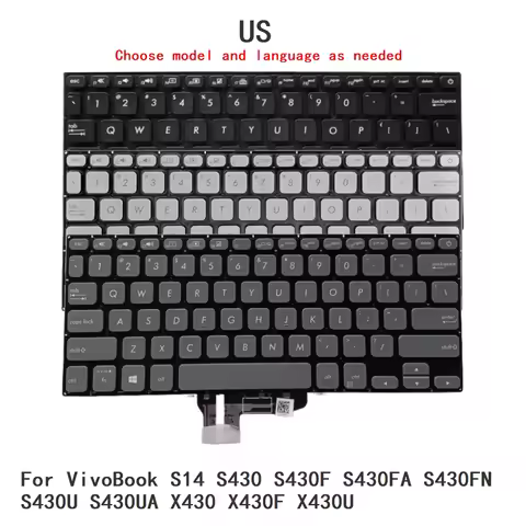 Keyboard Backlit US New US Language Backlit Keyboard For ASUS VivoBook S14 S430 S430F S430FA S430FN 