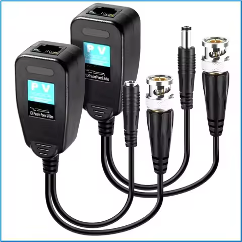 1CH BNC Passive Balun RJ45 CCTV Video Transceiver Coax Supply Power Connectors for HDCVI HDTVI AHD A