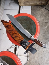 Kukri Premium Badik Tebas Gagang Kayu Asli - Alat Dapur Tradisional