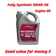 【KPAP FULLY SYNTHETIC 5W40-SN】(4L) KPAP BRAND FULLY SYNTHETIC 5W40-SN ENGINE OIL