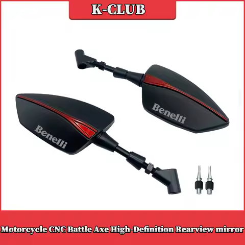 Motorcycle CNC Battle Axe High-Definition Rearview mirror For Benelli 180s 302s TNT 125 135 150 250