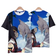 เสื้อยืดแขนสั้นพิมพ์ลาย Hololive Vtuber Fubuki สําหรับผู้ชาย