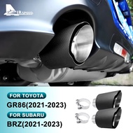 Real Carbon Fiber Exhaust Pipe For Subaru BRZ Toyota GR86 2021 2022 2023 2024 Stainless Steel Tail M