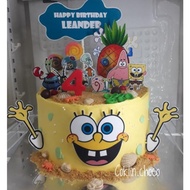 terlaris kue ulang tahun spongebob/ cake ultah spongebob/ birthday - diameter 24 brownies