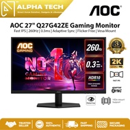 AOC 27" Gaming Monitor Q27G42ZE - 2K QHD| Fast IPS | 260Hz | 0.3ms | Adaptive Sync | Flicker Free | 