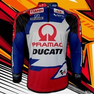 เสื้อแขนยาว  MotoGP Pramac Ducati Racing เสื้อบิ๊กไบค์โมโตจีพี ทีม พราแม็ค ดูคาติ เรสซิ่ง #MG0064 รุ่น โยฮัน ซาร์โก้#5 ไซส์ S-5XL