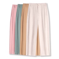 Harlan High-Waist Linen Tencel Casual Women's Pants - Slim Fit | Model M757