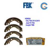 FBK City T9A 2014-2019 Rear (Belakang) Brake Shoe Kasut Jazz Fit T5A Insight TM8 HONDA FK5300