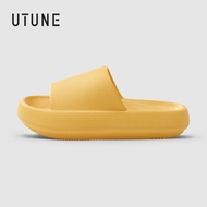 UTUNE 4.5CM Thick Sole Slippers for Women Men Couple Soft Platform Home Shoes Outdoor Home EVA Non-s