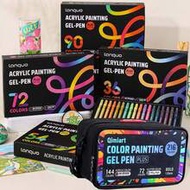 216/90/72/54/36 Colors Acrylic Paint Brush Set, 1.0mm Precise Color High Capacity Ink, Suitable For 