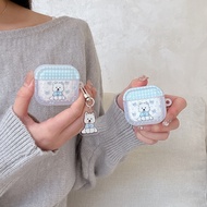 Suitable for GOOJODOQ J201 J206 Earphone Case cute plaid puppy