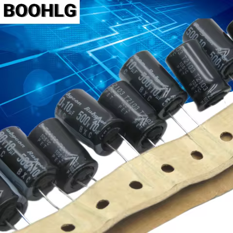 10PCS 10UF 500V Electrolytic Capacitor 500V 10UF 105 Degrees