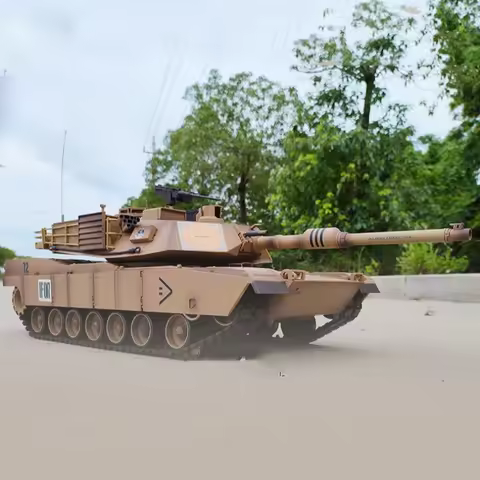 2024 New Remote-Controlled Tank Henglong Us M1a2 Abrams Infrared Battle Tank Model With Steel Wave B
