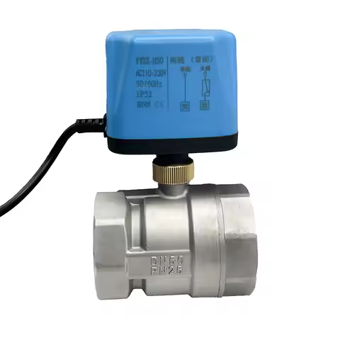DN15 DN20 DN25 DN32 DN40 DN50 304 Stainless Steel Normally Closed Electric Ball Valve 2-wire Motoriz