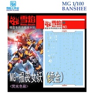[SNOW FLAME] MG150   MG 1/100 BANSHEE NORN WATER SLIDE  DECAL [BRONZE GOLD]