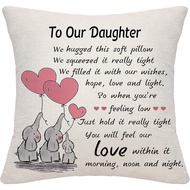 Hadiah untuk Anak Perempuan daripada Ibu Bapa Sarung Bantal Hiasan Sarung Kusyen untuk Hadiah Hari L