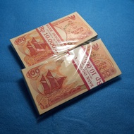 Uang kuno 100 rupiah 1 gepok / 100 lembar