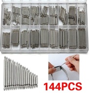 144Pcs/set 8-25mm Watch Band Spring Bars Strap Link Pins Watch Repair Tools