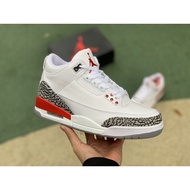 Men's shoes Air  3 Retro Katrina White red cement AJ3 Running shoes Basketball 136064-116-*-*