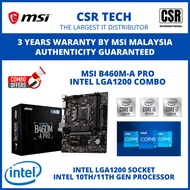 MSI B460M-A PRO INTEL B460 LGA1200 MOTHERBOARD + INTEL 10THGEN / 11THGEN CPU COMBO PROMO